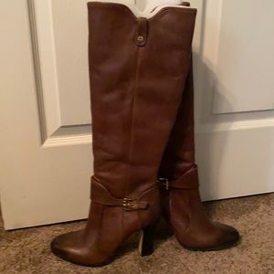 Vince Camuto brown leather boots. Worn only once!